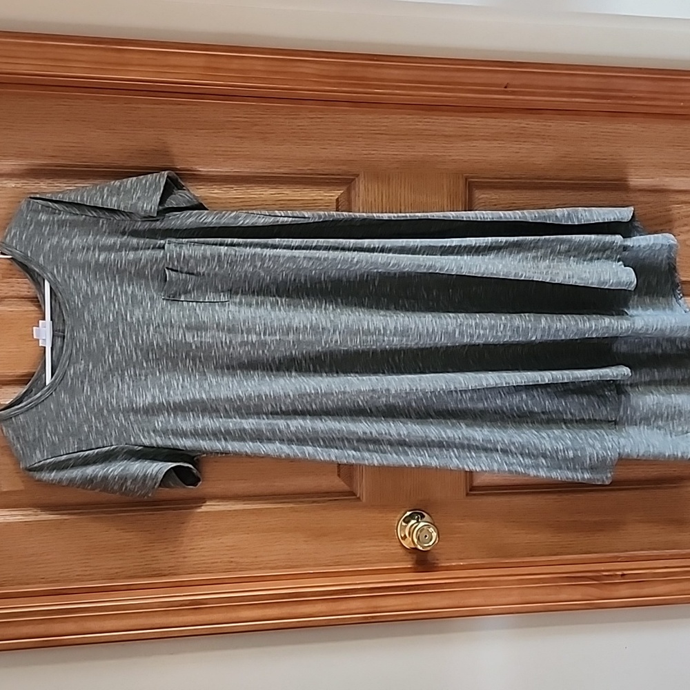 LuLaRoe Grey Dress  Size Large